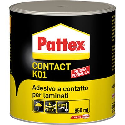 Adhesivo de contacto Pattex K01 - Para laminados, goma, corcho - 1750ml Adhesivo de contacto Pattex K01 - Para laminados, goma, corcho - 1750ml