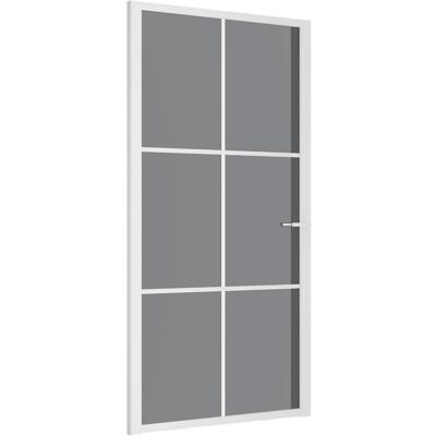Puerta interior vidaXL ESG - Blanco y transparente oscuro - 102,5x201,5 cm Puerta interior vidaXL ESG - Blanco y transparente oscuro - 102,5x201,5 cm