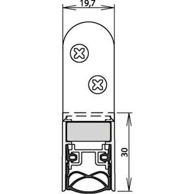 Athmer - Junta De Puerta Schall-ex® Ultra Ws 1-290 2-s.l.708mm Aluminio.plata Para Hlt Athmer - Junta De Puerta Schall-ex® Ultra Ws 1-290 2-s.l.708mm Aluminio.plata Para Hlt