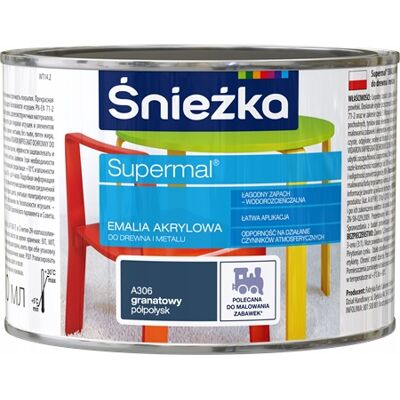 SHUMEE Esmalte Acrílico Śnieżka Eko Supermal 0,4l Azul Marino Semibrillante A306 1 Ud. SHUMEE Esmalte Acrílico Śnieżka Eko Supermal 0,4l Azul Marino Semibrillante A306 1 Ud.