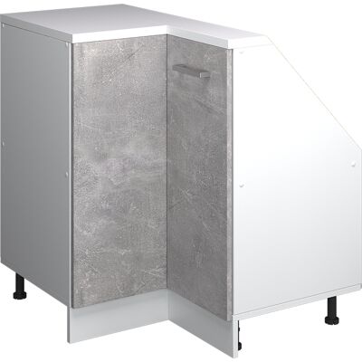 Armario Para Techo Inclinado Armario De Esquina Rion, Hormigón/blanco, 75.6 X 81.6 Cm Con 1 Puerta, Vicco Armario Para Techo Inclinado Armario De Esquina Rion, Hormigón/blanco, 75.6 X 81.6 Cm Con 1 Puerta, Vicco
