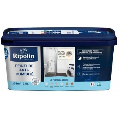 Ripolin Pintura Anti-humedad Satinada Blanco Roto 2.5l Ripolin Pintura Anti-humedad Satinada Blanco Roto 2.5l