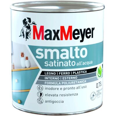 Max Meyer - Esmalte Al Agua Satinado Gris Piedra 0,75 Lt Max Meyer - Esmalte Al Agua Satinado Gris Piedra 0,75 Lt