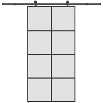 Vidaxl - Puerta Corredera Set Herrajes Vidrio Esg Aluminio 102,5x205 Cm Vidaxl - Puerta Corredera Set Herrajes Vidrio Esg Aluminio 102,5x205 Cm
