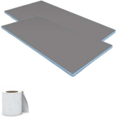 Wedi - 2-panel-set - 1 cm - Gris - Construction panels Wedi - 2-panel-set - 1 cm - Gris - Construction panels