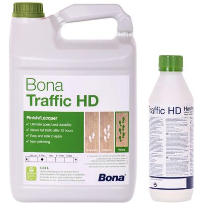 BONA Barniz Para Pisos Alto Tránsito, 4,95 Litros, 2k Extra Mate, Barniz Bicomponente Para Madera BONA Barniz Para Pisos Alto Tránsito, 4,95 Litros, 2k Extra Mate, Barniz Bicomponente Para Madera