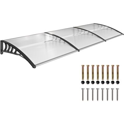 JHY DESIGN Toldo Exterior Curvo Con Tornillos Y Tuercas Incluidos, Fabricado En Policarbonato, Pp Y Aluminio, 122 X 89 X 24 Cm. JHY DESIGN Toldo Exterior Curvo Con Tornillos Y Tuercas Incluidos, Fabricado En Policarbonato, Pp Y Aluminio, 122 X 89 X 24 Cm.