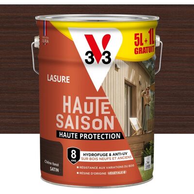V33 High Season 8 Años Roble Oscuro Satinado Tinte Para Madera 5l + 20% Gratis V33 V33 High Season 8 Años Roble Oscuro Satinado Tinte Para Madera 5l + 20% Gratis V33