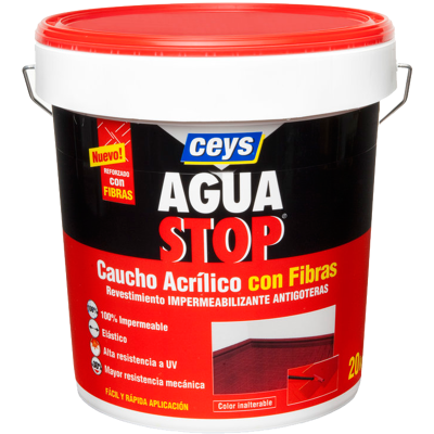Ceys - Agua Stop Caucho Fibras 20 Kg. Blanco Ceys - Agua Stop Caucho Fibras 20 Kg. Blanco