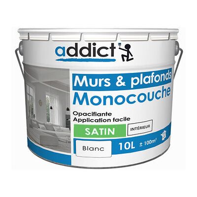 Addict - ADD111497 - Blanco satinado - 10 L - Paint Addict - ADD111497 - Blanco satinado - 10 L - Paint