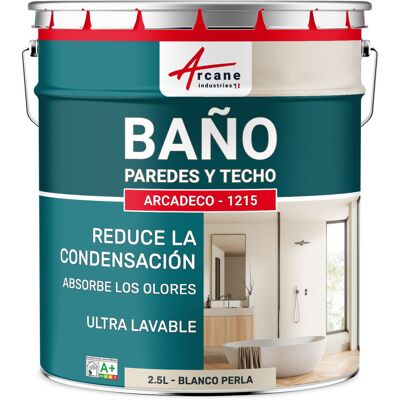 ARCANE INDUSTRIES Pintura Impermeable Baño: Para Paredes Y Techos De Baño - Arcadeco - 1215 ARCANE INDUSTRIES Pintura Impermeable Baño: Para Paredes Y Techos De Baño - Arcadeco - 1215