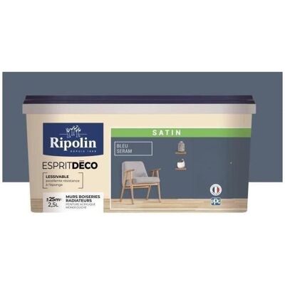 RIPOLIN Pintura Satinada Azul - Interior, 2,5L - Pintura RIPOLIN Pintura Satinada Azul - Interior, 2,5L - Pintura