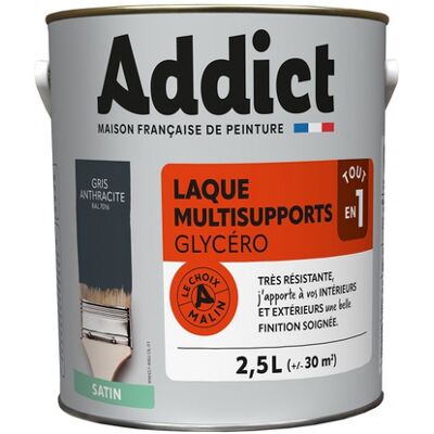 Pintura Esmalte Alquídico Satinado De 2.5 Litros Gris Antracita - Addict Pintura Esmalte Alquídico Satinado De 2.5 Litros Gris Antracita - Addict