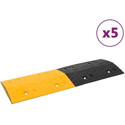 vidaXL Badén de velocidad 5 uds Amarillo y Negro - Badén vidaXL Badén de velocidad 5 uds Amarillo y Negro - Badén