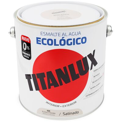 Esmalte Ecológico de Agua Satinado Titanlux 2,5L Blanco Piedra - Calidad Máxima Esmalte Ecológico de Agua Satinado Titanlux 2,5L Blanco Piedra - Calidad Máxima