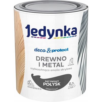 SHUMEE Pintura Acrílica Para Madera, Para Muebles Jedynka 0,7 L Grafito Satinado 1 Unidad. SHUMEE Pintura Acrílica Para Madera, Para Muebles Jedynka 0,7 L Grafito Satinado 1 Unidad.