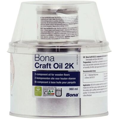 BONA Aceite Para Madera Blanco, Aceite 2k, 400 Ml, Efecto Blanco BONA Aceite Para Madera Blanco, Aceite 2k, 400 Ml, Efecto Blanco