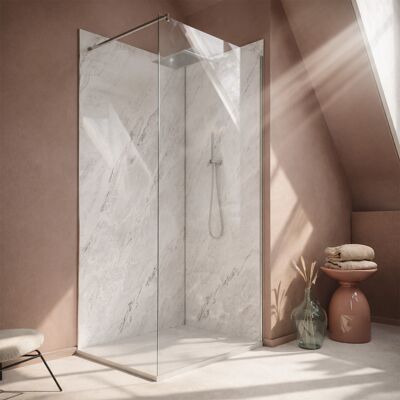 AURLANE Pack De 2 Paneles Murales Piedra Artic Storm 80+120x210 + Perfiles Cromados AURLANE Pack De 2 Paneles Murales Piedra Artic Storm 80+120x210 + Perfiles Cromados