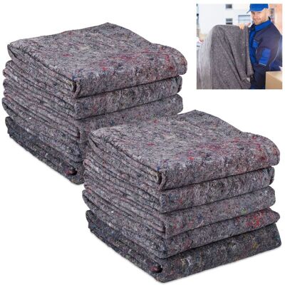 Relaxdays - Pack 40 Fieltros Protectores Mudanzas, Mantas Transporte O Almacenaje, Material Reciclado, 150 X 200 Cm, Gris Relaxdays - Pack 40 Fieltros Protectores Mudanzas, Mantas Transporte O Almacenaje, Material Reciclado, 150 X 200 Cm, Gris