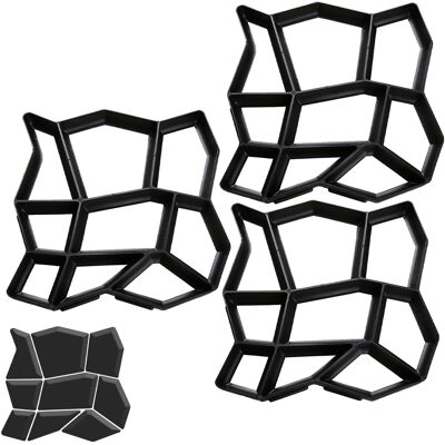 Randaco 3 Piezas Molde De Hormigón De Plástico: Ideal Para Senderos De Jardín, Terrazas Y Patios, Resistente A La Corrosión Y Reutilizable Randaco 3 Piezas Molde De Hormigón De Plástico: Ideal Para Senderos De Jardín, Terrazas Y Patios, Resistente A La Corrosión Y Reutilizable