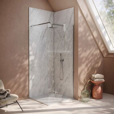 AURLANE Pack De 2 Paneles Murales Piedra Artic Storm 90x250cm + Perfiles Cromados AURLANE Pack De 2 Paneles Murales Piedra Artic Storm 90x250cm + Perfiles Cromados
