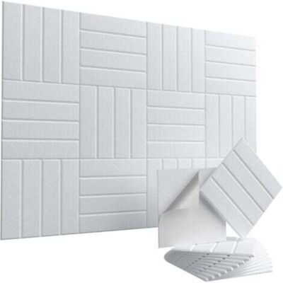 OEM Paquete De 12 Paneles Acústicos Autoadhesivos – Paneles De Pared Insonorizantes De Alta Densidad De 30 X 30 Cm Para La Reducción De Ruido Y Eco, Color Blanco. OEM Paquete De 12 Paneles Acústicos Autoadhesivos – Paneles De Pared Insonorizantes De Alta Densidad De 30 X 30 Cm Para La Reducción De Ruido Y Eco, Color Blanco.