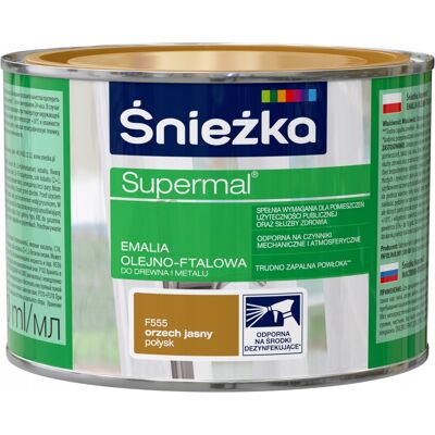 SHUMEE Pintura Al Aceite De Ftalato Śnieżka Para Madera, 0,4 L, Nogal Claro F555 Brillante, 1 Unidad. SHUMEE Pintura Al Aceite De Ftalato Śnieżka Para Madera, 0,4 L, Nogal Claro F555 Brillante, 1 Unidad.