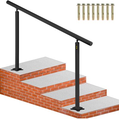 VEVOR Mophorn - Kit De Barandilla Para Escaleras De 5 Pies, Pasamanos De Aluminio Negro Con Ángulo Ajustable Para Escalones De 0 A 5, Para Interiores Y Exteriores, Soporte Para Personas Mayores VEVOR Mophorn - Kit De Barandilla Para Escaleras De 5 Pies, Pasamanos De Aluminio Negro Con Ángulo Ajustable Para Escalones De 0 A 5, Para Interiores Y Exteriores, Soporte Para Personas Mayores