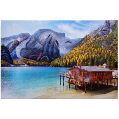Arte de Pared HHG Modelo 770 - Mural Pintado a Mano con Arena - 80x120cm Arte de Pared HHG Modelo 770 - Mural Pintado a Mano con Arena - 80x120cm