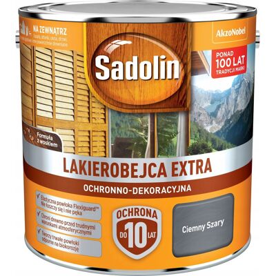 SHUMEE Barniz Sadolin Extra Gris Oscuro 2,5 L 1 Unidad. SHUMEE Barniz Sadolin Extra Gris Oscuro 2,5 L 1 Unidad.