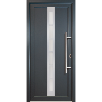 MEETH Puertas De Casa Exclusivo Modelo 38, Dentro: Blanco, Fuera: Titan Ancho: 98cm, Altura: 208cm Chapa Derecha MEETH Puertas De Casa Exclusivo Modelo 38, Dentro: Blanco, Fuera: Titan Ancho: 98cm, Altura: 208cm Chapa Derecha