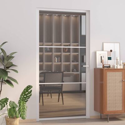 vidaXL Puerta interior 102,5x201,5 cm Blanco ESG Vidrio y Aluminio - Puerta interior vidaXL Puerta interior 102,5x201,5 cm Blanco ESG Vidrio y Aluminio - Puerta interior