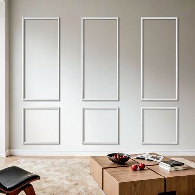 Vevor Molduras Decorativas Para Pared 3 Juegos, 61 X 137 Cm 61 X 61 Cm, Paneles De Revestimiento Prefabricados, Perfil Ancho, Para Pared De Acento Decoración De Interiores Salón Dormitorio, Blanco Vevor Molduras Decorativas Para Pared 3 Juegos, 61 X 137 Cm 61 X 61 Cm, Paneles De Revestimiento Prefabricados, Perfil Ancho, Para Pared De Acento Decoración De Interiores Salón Dormitorio, Blanco