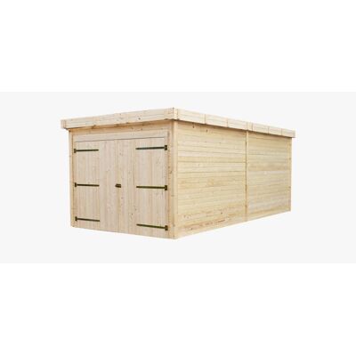 Garaje De Madera 280x584 Cm – Paredes De 28 Mm – Techo Plano De Policarbonato – Puerta Doble – Sicilia – Sl3060 Foresta Garaje De Madera 280x584 Cm – Paredes De 28 Mm – Techo Plano De Policarbonato – Puerta Doble – Sicilia – Sl3060 Foresta