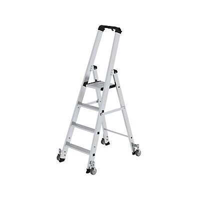 Günzburger Steigtechnik - Escalera de 4 peldaños - Aluminio - H 1600mm - Tipo de producto Günzburger Steigtechnik - Escalera de 4 peldaños - Aluminio - H 1600mm - Tipo de producto