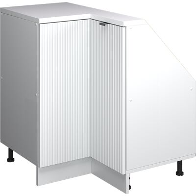 Armario Para Techo Inclinado Armario De Esquina Rion, Ondulación Blanca, 75.6 X 81.6 Cm Con 1 Puerta, Vicco Armario Para Techo Inclinado Armario De Esquina Rion, Ondulación Blanca, 75.6 X 81.6 Cm Con 1 Puerta, Vicco