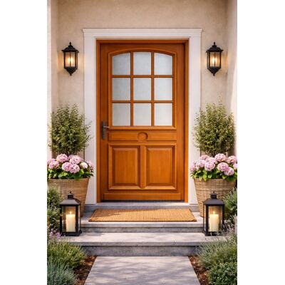 Puerta de entrada de madera navy GD Menuiseries - Derecha, 215x90 cm - Puerta de entrada Puerta de entrada de madera navy GD Menuiseries - Derecha, 215x90 cm - Puerta de entrada