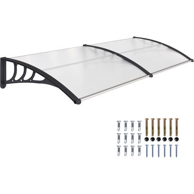 JHY DESIGN Marquesina Para Puerta De Entrada, 75x195x23 Cm, Techo De Policarbonato De 5 Mm JHY DESIGN Marquesina Para Puerta De Entrada, 75x195x23 Cm, Techo De Policarbonato De 5 Mm