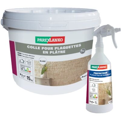 Parexlanko Pack - Adhesivo Para Placas De Yeso Blanco - 15kg - Protector De Placas De Yeso - 1l Parexlanko Pack - Adhesivo Para Placas De Yeso Blanco - 15kg - Protector De Placas De Yeso - 1l