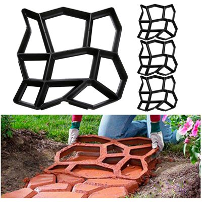 Tolletour 4 Piezas Molde De Plástico Para Hormigón Para Exteriores: Creación De Losas Y Caminos De Jardín, Anticorrosión Y Duradero Tolletour 4 Piezas Molde De Plástico Para Hormigón Para Exteriores: Creación De Losas Y Caminos De Jardín, Anticorrosión Y Duradero