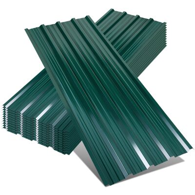 Randaco 24 Paneles De Techo 129x46 Cm Antracita Galvanizados Para Pared Carport Y Caseta Randaco 24 Paneles De Techo 129x46 Cm Antracita Galvanizados Para Pared Carport Y Caseta