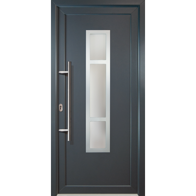 MEETH Puertas De Casa Exclusivo Modelo 87, Dentro: Titan, Fuera: Titan Ancho: 88cm, Altura: 200cm Chapa Izquierda MEETH Puertas De Casa Exclusivo Modelo 87, Dentro: Titan, Fuera: Titan Ancho: 88cm, Altura: 200cm Chapa Izquierda