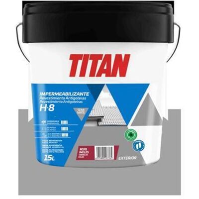 Titan Revestimiento Acrilico Antigoteras H8 Rojo 15l Titan Revestimiento Acrilico Antigoteras H8 Rojo 15l