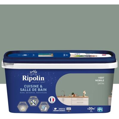 Pintura Mural, Ripolin Cocina Y Baño, 2 Litros, Verde Noble Satinado Ripolin Pintura Mural, Ripolin Cocina Y Baño, 2 Litros, Verde Noble Satinado Ripolin