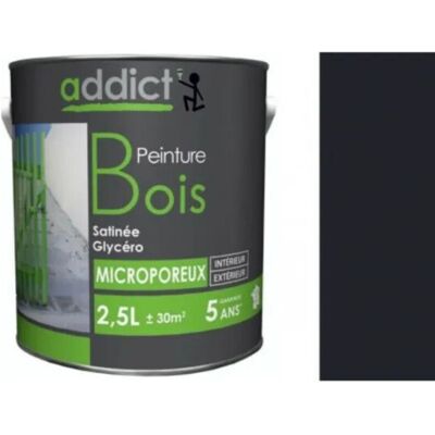Addict Pintura Especial Para Madera, Gris Antracita, 2,5 Litros. Addict Pintura Especial Para Madera, Gris Antracita, 2,5 Litros.