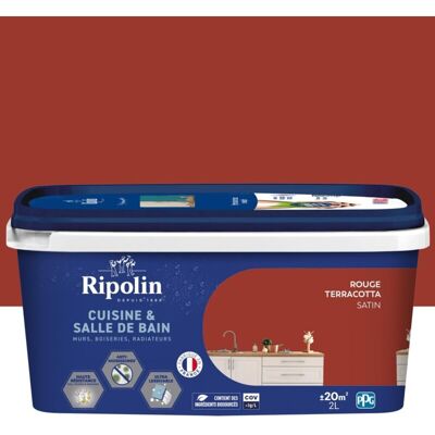 Pintura Para Paredes De Cocina Y Baño Ripolin, 2 Litros, Rojo Terracota Satinado Ripolin Pintura Para Paredes De Cocina Y Baño Ripolin, 2 Litros, Rojo Terracota Satinado Ripolin