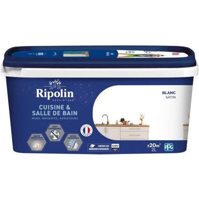 Ripolin - Pintura Para Paredes, Maderas, Techos, Radiadores Cocina Y Baño - 2 L - Blanco Ripolin - Pintura Para Paredes, Maderas, Techos, Radiadores Cocina Y Baño - 2 L - Blanco