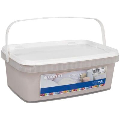 COFAN Pintura Plástica Monocapa Blanco Agatha 2,5 L COFAN Pintura Plástica Monocapa Blanco Agatha 2,5 L