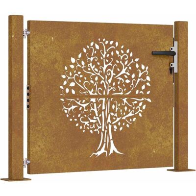 Puerta De Jardín Acero Corten Diseño Árbol 105x80 Cm Vidaxl Puerta De Jardín Acero Corten Diseño Árbol 105x80 Cm Vidaxl