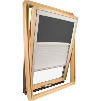 AVOSDIM Estor Duo Compatible Velux ® Ck02 - Gris Antracita AVOSDIM Estor Duo Compatible Velux ® Ck02 - Gris Antracita